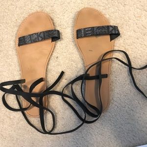 Lace up sandals